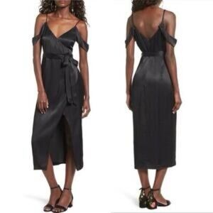 Bardot Leah Satin Midi Dress